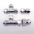 Chrome brass pneumatic fittings